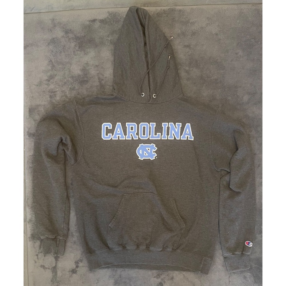 North Carolina Tar Heels Hoodie Medium Champion Grey
